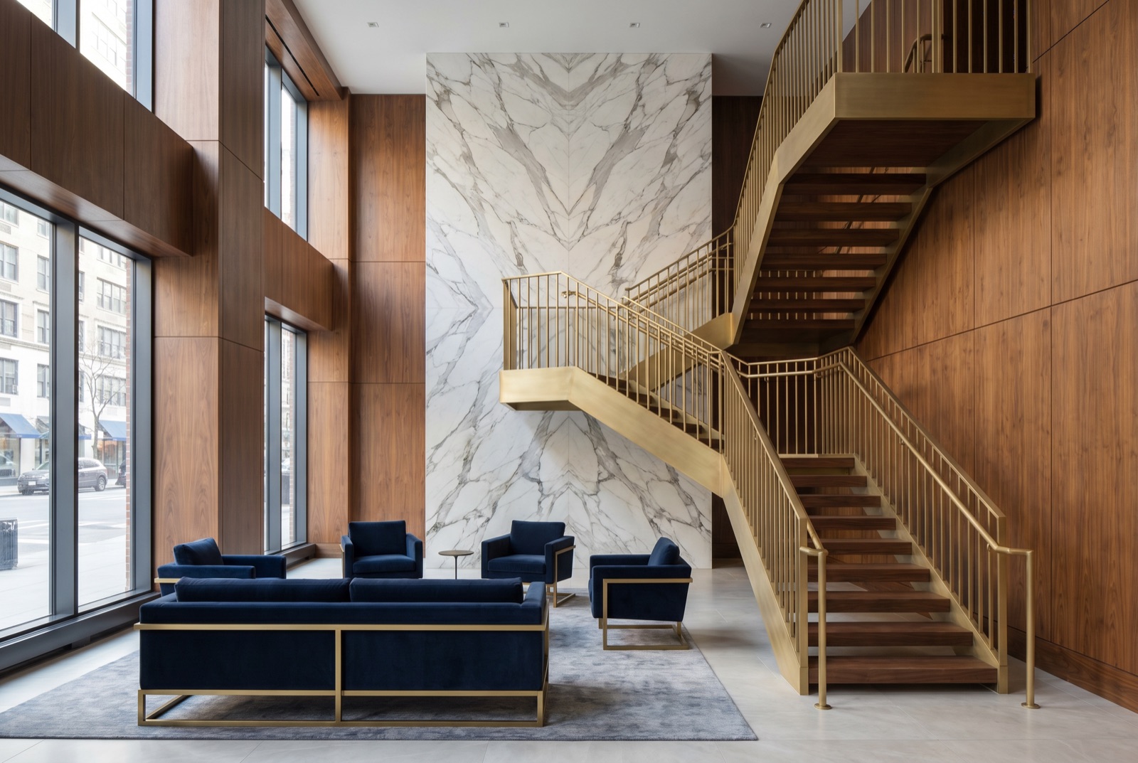 Refined double-height lobby delivered by Platinum Buildex